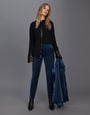 Stretch Velvet Tuxedo Pant