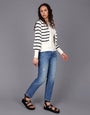 Stripe Silk Cotton Cardi