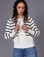 Stripe Silk Cotton Cardi