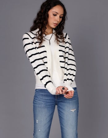 White/black stripe - Storm Women's Clothing