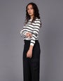 Stripe Silk Cotton Sweater