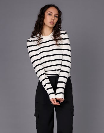 White/black stripe - Storm Women's Clothing