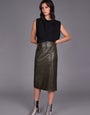 Vegan leather Pencil Skirt