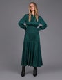 Vintage Satin Shirred Detail Dress