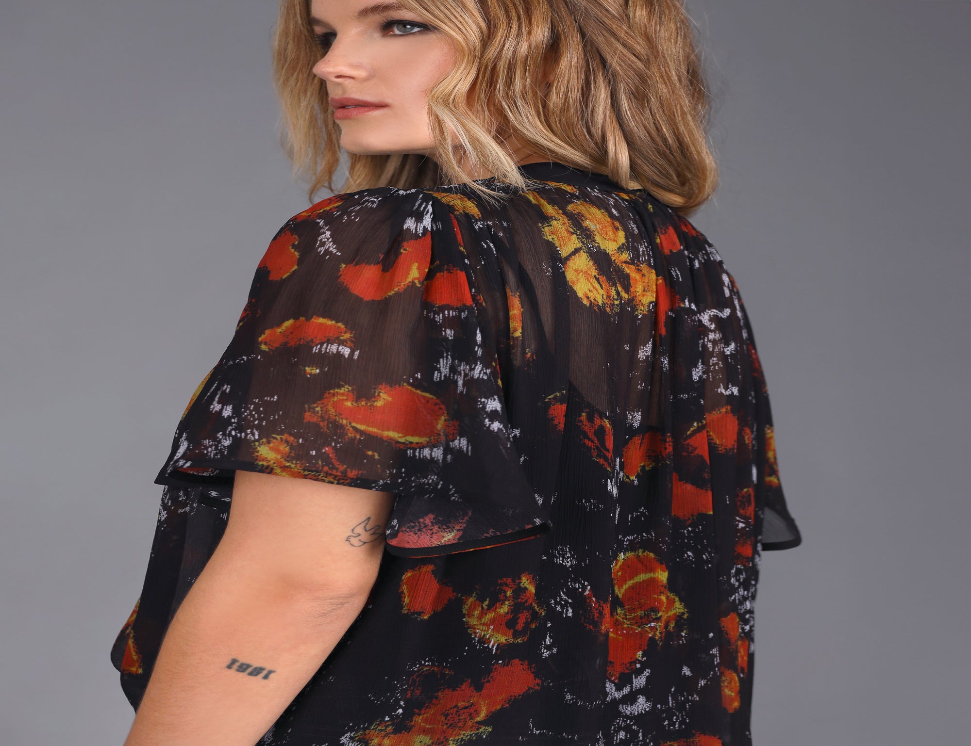 Volcan Floral Print Top