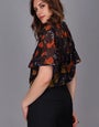 Volcan Floral Print Top