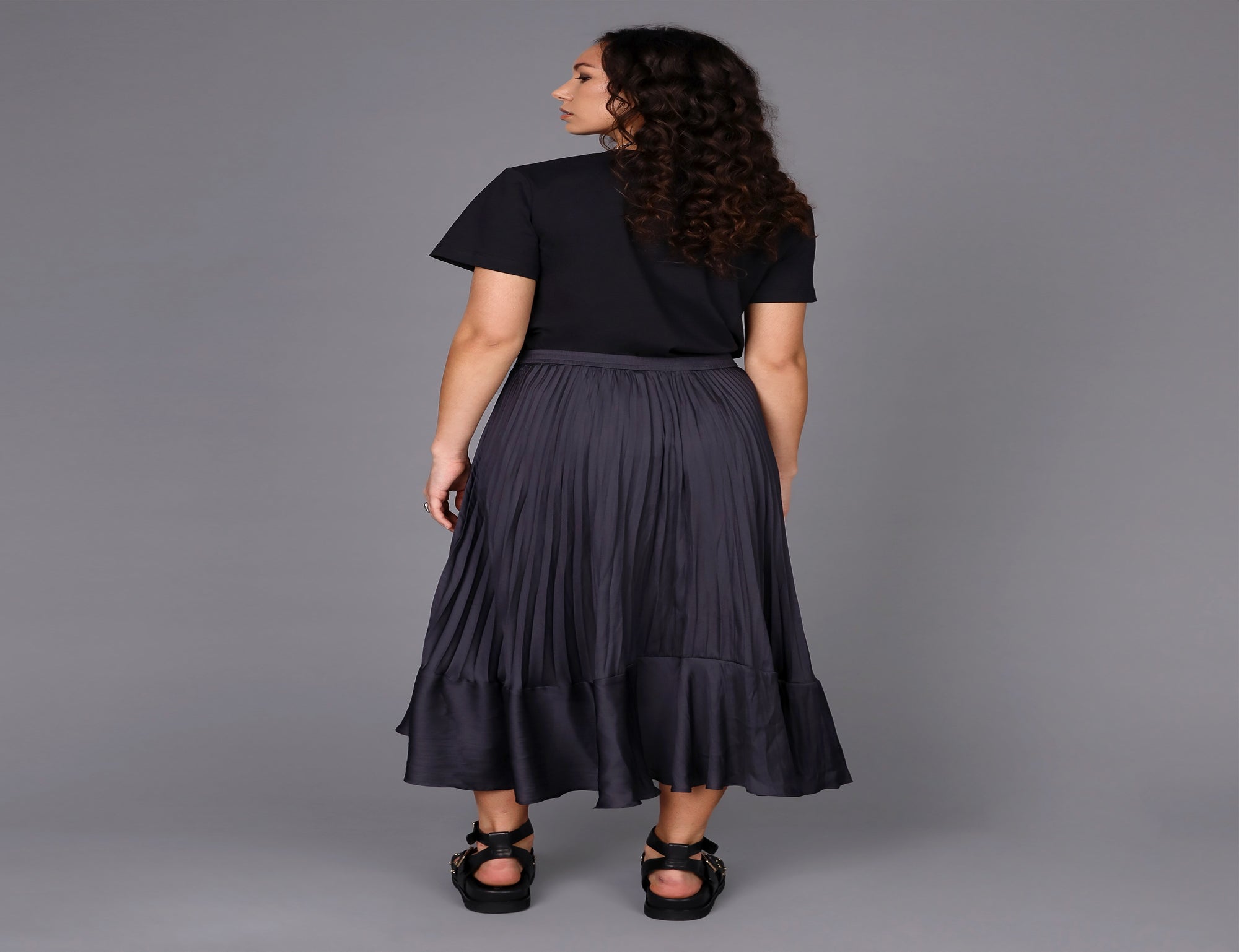 Westbay Pleated Satin Skirt