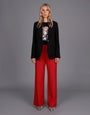 Wide Leg Knit Tux Pant